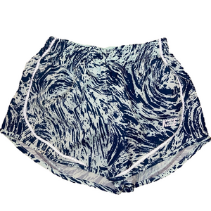 Nike Dri-Fit Athletic Shorts with Blue Swirl Pattern